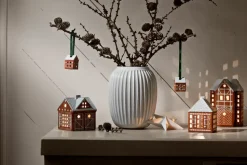 Gingerbread Christmas hanging 5 cm 2-pack, Brown