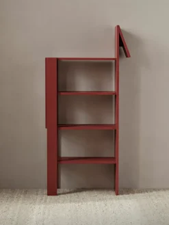 Giraffe bookshelf 69x140 cm, Poppy Red