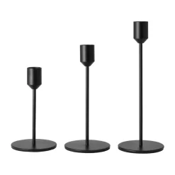 Glare candle holder 18 cm, Black