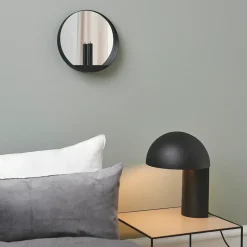 Glim mirror/candlestick Ø28 cm, Black