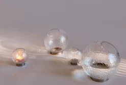 Globe bubbles vase Ø10 cm, Clear