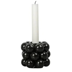 Globe candle sticks 8.5 cm, black