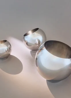 Globe flowerpot Ø17 cm, Silver