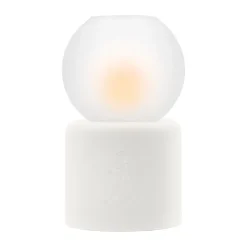 Globe tealight holder Ø9.5x17 cm, White