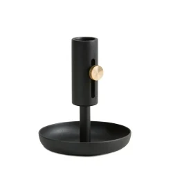 Granny candleholder low, black
