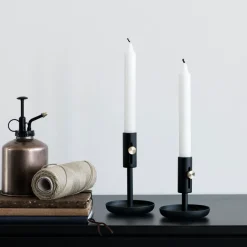 Granny candleholder low, black