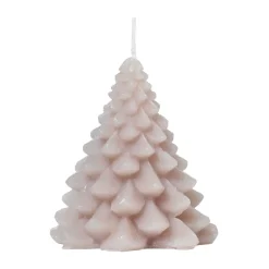 Granny Christmas tree candle Ø9x10 cm, Linen