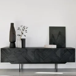 Graphic media cabinet, Black 162 cm