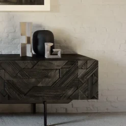 Graphic media cabinet, Black 162 cm