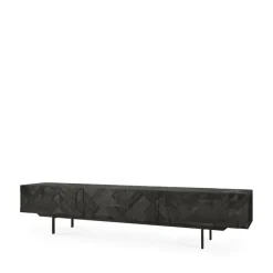 Graphic media cabinet, Black 242 cm
