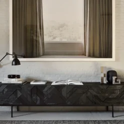 Graphic media cabinet, Black 242 cm