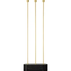 Grasil floor candle sticks, black-gold