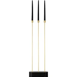 Grasil floor candle sticks, black-gold