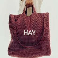Grid Crossover Bag medium, Burgundy, medium