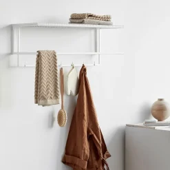 Grid hat shelf, White