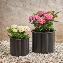 Gråsippa plant pot, Black, no. 2 Ø41 cm