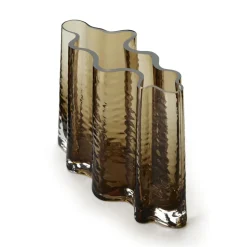 Gry wide vase 24 cm, Cognac