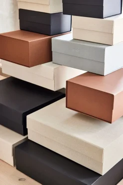 Hako storage box A5, Dark caramel