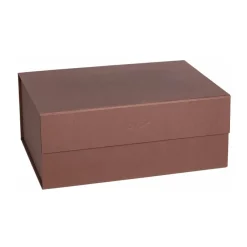 Hako storage box A4, Dark caramel