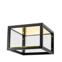 Hall shelf 11 Mini, Black/brass