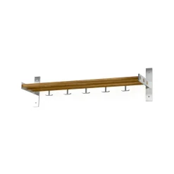Hall shelf 4, Oiled oak, aluminium stand