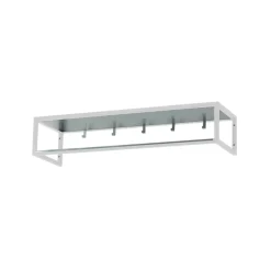 Hall shelf 11, White lacquer, zinc plate