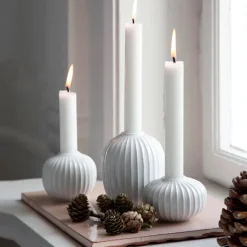 Hammershøi candleholder small, white