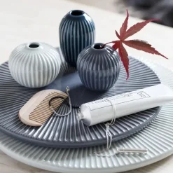 Hammershøi miniature vase set 3 pieces, Mint green-blue-anthracite grey