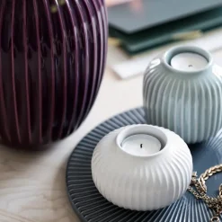 Hammershøi tea light holder medium, white