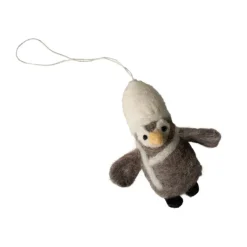 Hanging penguin decoration hanger, Beige-white