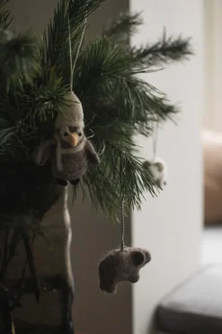 Hanging penguin decoration hanger, Beige-white