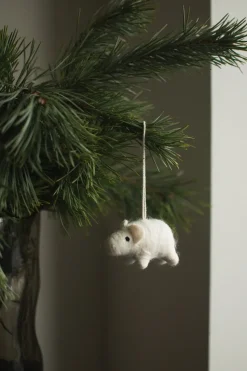 Hanging pig decoration hanger, White