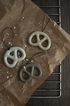 Hanging pretzel decorative ornament, Dust