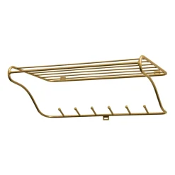 Hat rack shelf, brass