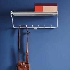 Hat rack shelf, white