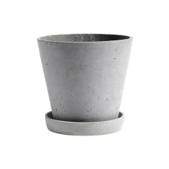 HAY Flowerpot with saucer XXL Ø26 cm, Grey