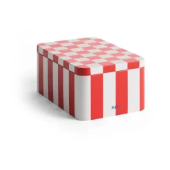 HAY Tin Container small, Red-off white