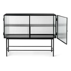 Haze sideboard, Black-wavy glass