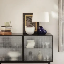 Haze sideboard, Cashmere, wavy glass