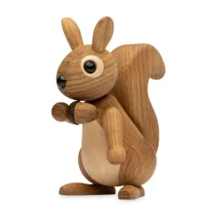 Hazel Squirrel decoration 11.5 cm, Oak