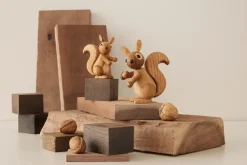 Hazel Squirrel decoration 11.5 cm, Oak