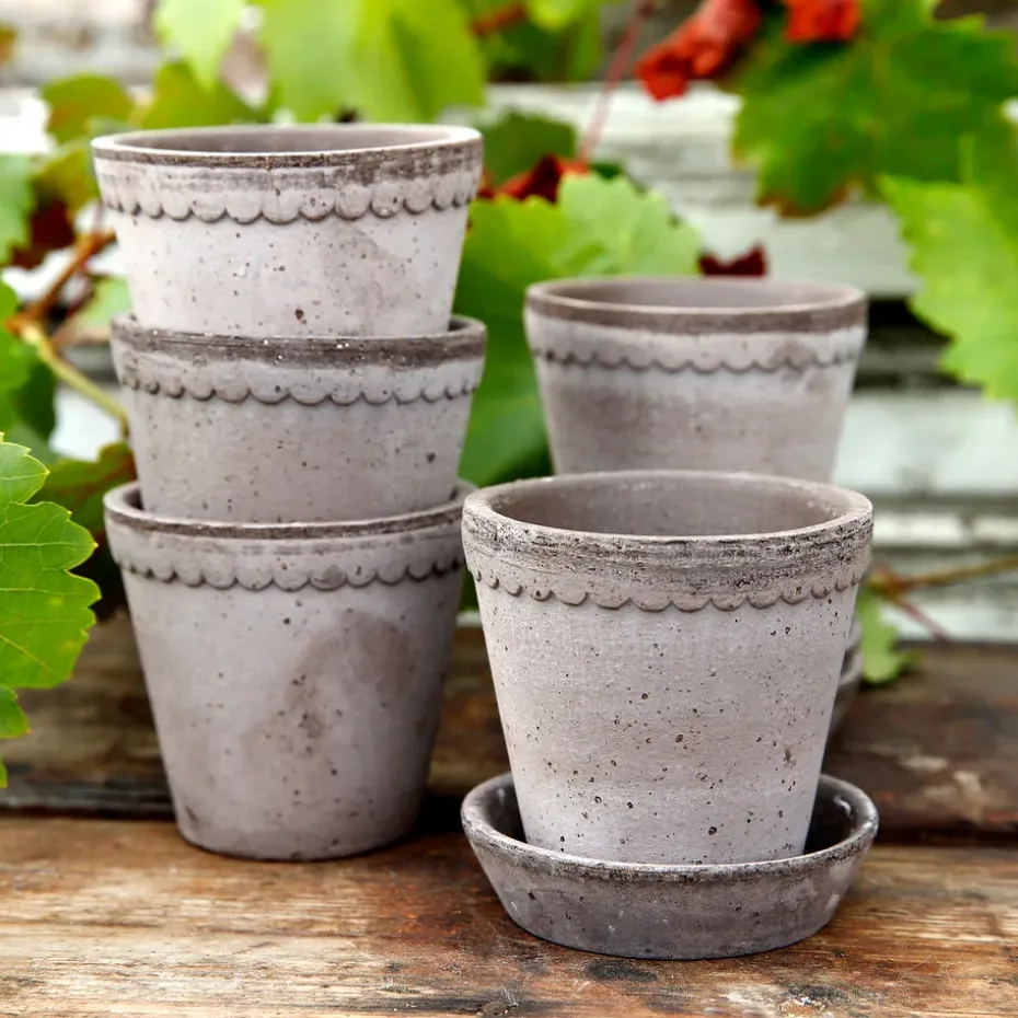 Helena flower pot Ø14 cm, grey