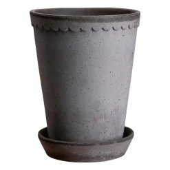 Helena flower pot high Ø14 cm, grey