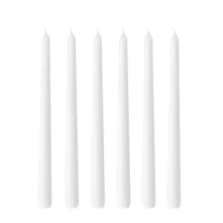 Herrgårdsljus candles 30 cm 6-pack , White glossy