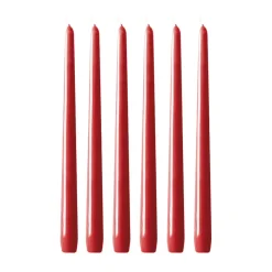 Herrgårdsljus candles 30 cm 6-pack , Red glossy