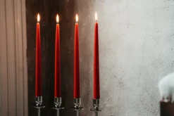 Herrgårdsljus candles 30 cm 6-pack , Red glossy