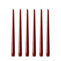 Herrgårdsljus candles 30 cm 6-pack , Wine red glossy