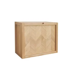 Herringbone shoe cabinet, Oak