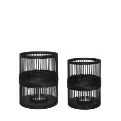 Hexa lanterns 2-pack, Black