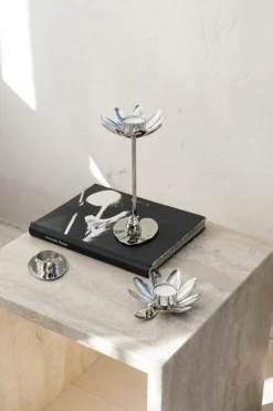 Hilke X Mumin Little My candle holder, Nickel-plated brass